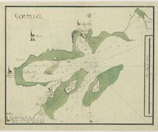 Strömcronas sjökarta över Ronehamn 1732, Krigsarkivet